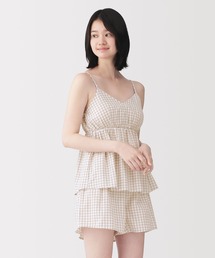 無印良品 | 婦人　コットンドビー織りチェック　ブラキャミソール(インナーウェア/肌着)