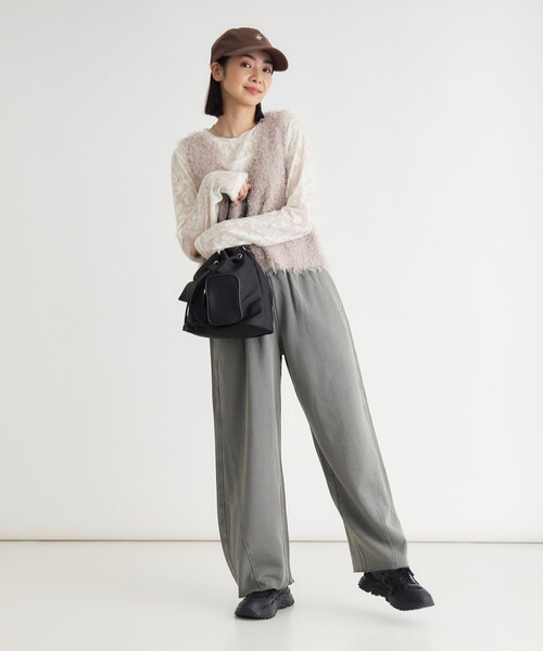 HONEYSUCKLE ROSE(ハニーサックルローズ)の「《店舗人気アイテム/ウエストゴム》加工スウェットパンツ(その他パンツ・レディース・グレー/オフホワイト/ブラック・03/05/04)」の12枚目の写真