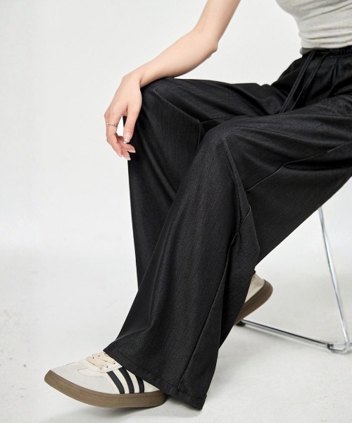 maison de LATIR(メゾンドラティール)の「デニムライクドロストワイドパンツ(その他パンツ・レディース・ブルー/ブラック・FREE)」の12枚目の写真
