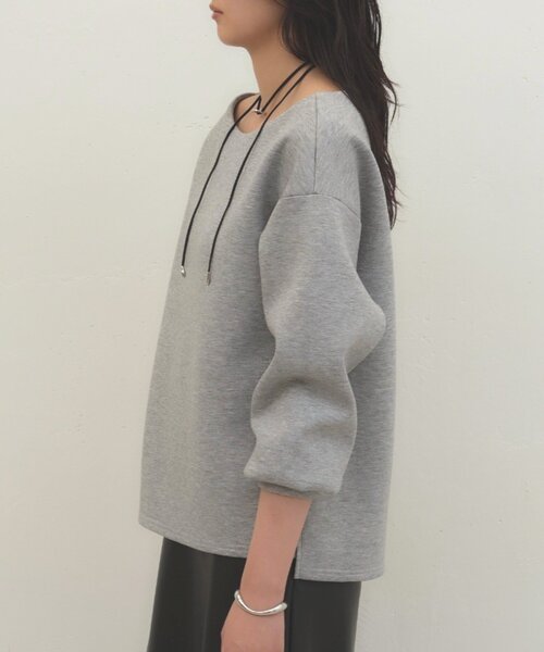 LOUNGEDRESS(ラウンジドレス)の「《着心地抜群/ヘルシーに華奢見え》【JAPAN MADE】オフショルプルオーバー(スウェット・レディース・オフホワイト/モカ/グレー・FREE)」の19枚目の写真