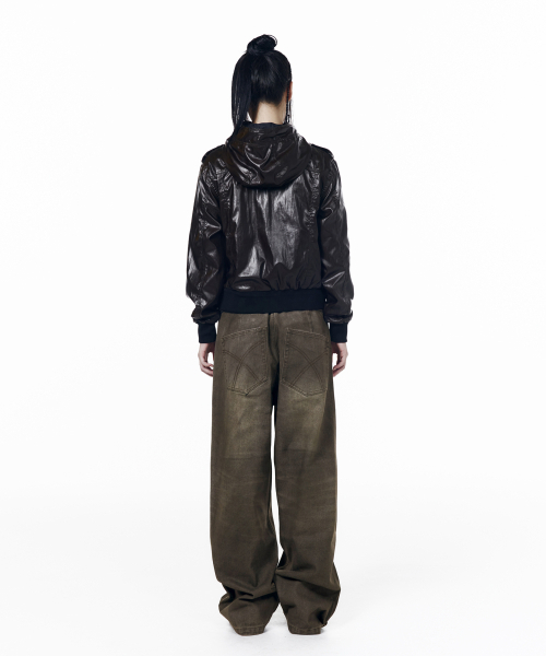 AAKAM(アーカム)の「Dirty Waxed Denim Pants (Black)(デニムパンツ・レディース・その他・1/0/2)」の7枚目の写真