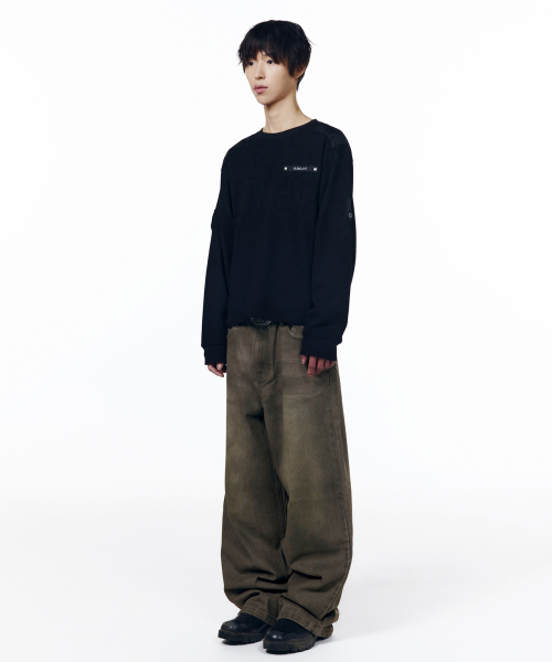 AAKAM(アーカム)の「Dirty Waxed Denim Pants (Black)(デニムパンツ・レディース・その他・1/0/2)」の11枚目の写真