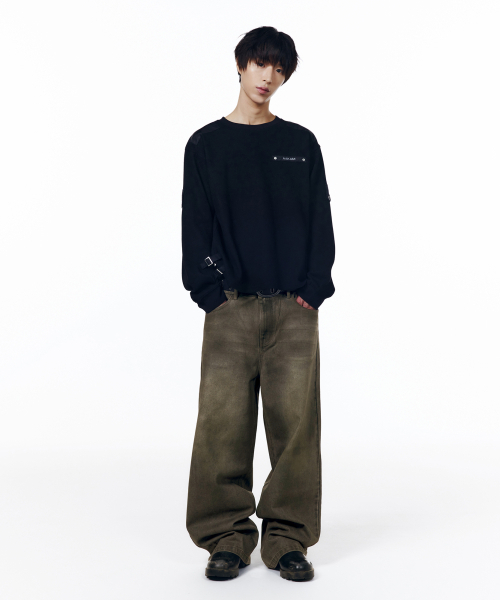 AAKAM(アーカム)の「Dirty Waxed Denim Pants (Black)(デニムパンツ・レディース・その他・1/0/2)」の13枚目の写真