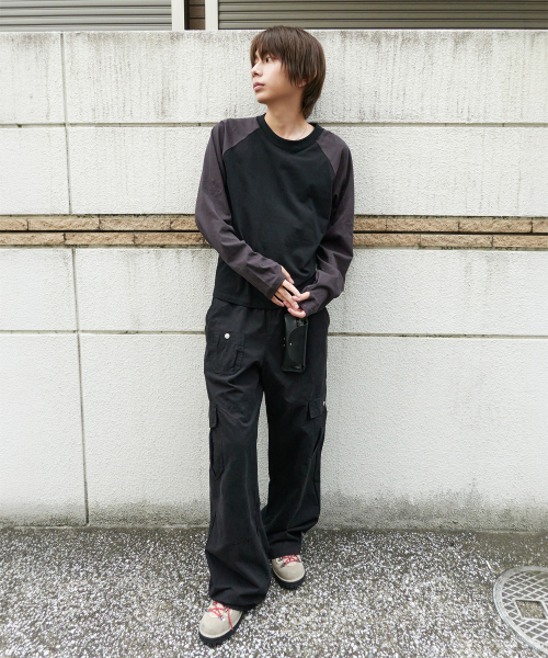 XERO（ゼロ）の「CHOR フィンガーホール配色ラグランTシャツ [ブラック]（Tシャツ/カットソー・レディース・その他・MEDIUM/LARGE/X-LARGE）」の2枚目の写真