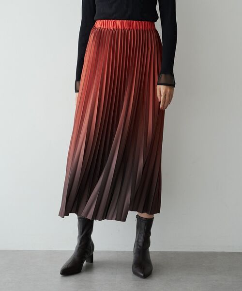 YECCA VECCA(イェッカヴェッカ)の「グラデーションラインプリーツスカート(スカート・レディース・ブラウン/チェック/テラコッタ・FREE)」の22枚目の写真