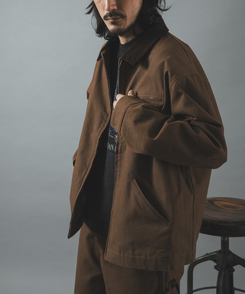 ITEMS URBANRESEARCH(アイテムズ アーバンリサーチ)の「Check Lined Duck Barn JACKET(ブルゾン・メンズ・ブラウン/ブラック/チャコールグレー・MEDIUM/LARGE)」の3枚目の写真