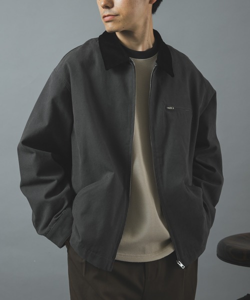 ITEMS URBANRESEARCH(アイテムズ アーバンリサーチ)の「Check Lined Duck Barn JACKET(ブルゾン・メンズ・ブラウン/ブラック/チャコールグレー・MEDIUM/LARGE)」の2枚目の写真