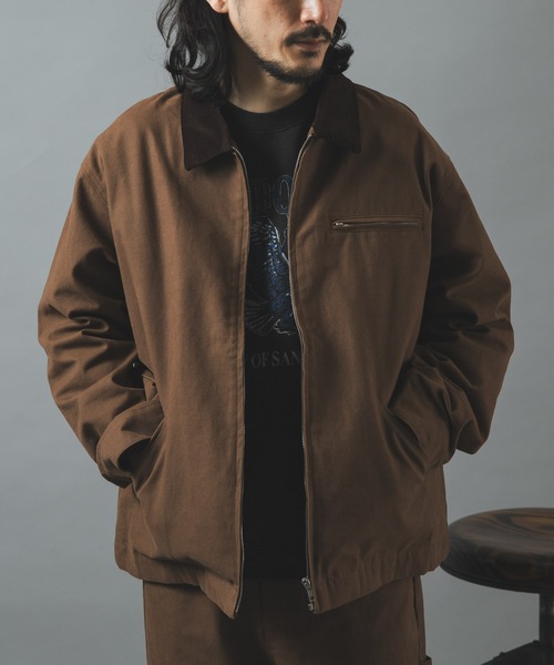 ITEMS URBANRESEARCH(アイテムズ アーバンリサーチ)の「Check Lined Duck Barn JACKET(ブルゾン・メンズ・ブラウン/ブラック/チャコールグレー・MEDIUM/LARGE)」の6枚目の写真
