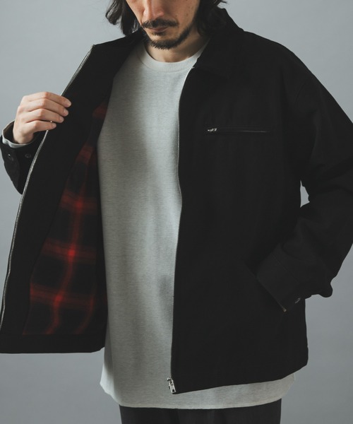 ITEMS URBANRESEARCH(アイテムズ アーバンリサーチ)の「Check Lined Duck Barn JACKET(ブルゾン・メンズ・ブラウン/ブラック/チャコールグレー・MEDIUM/LARGE)」の12枚目の写真