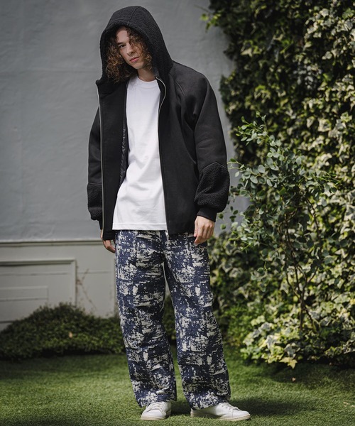 CAMBIO(カンビオ)の「mj11910- Boa Sweat Combo Zip Hoodie ジップパーカー(A74426cmb)(その他アウター・メンズ・チャコールグレー/ブラック・S/L/M)」の6枚目の写真