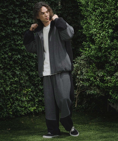 CAMBIO(カンビオ)の「mj11910- Boa Sweat Combo Zip Hoodie ジップパーカー(A74426cmb)(その他アウター・メンズ・チャコールグレー/ブラック・S/L/M)」の13枚目の写真