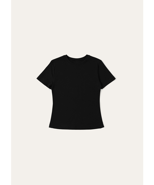 AUBER(オーベル)の「Organic Short Sleeve - Black(Tシャツ/カットソー・レディース・ブラック・1/2)」の1枚目の写真
