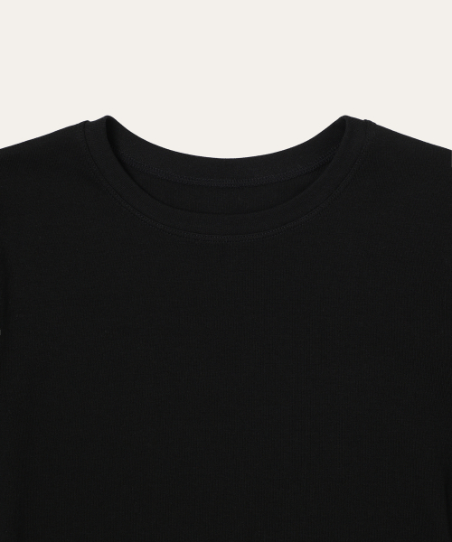 AUBER(オーベル)の「Organic Short Sleeve - Black(Tシャツ/カットソー・レディース・ブラック・1/2)」の3枚目の写真