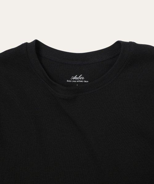 AUBER(オーベル)の「Organic Short Sleeve - Black(Tシャツ/カットソー・レディース・ブラック・1/2)」の4枚目の写真