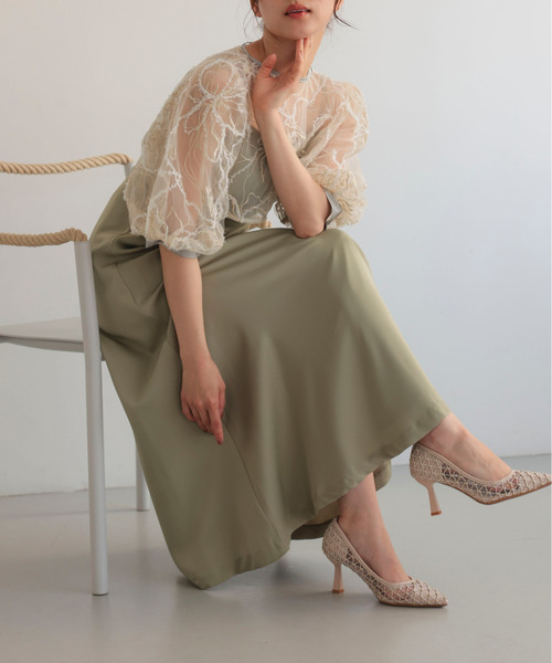 Chillfar（チルファー）の「配色ドレス（ドレス・レディース・マルチ/ベージュ系その他/ブルーグレー・MEDIUM/SMALL）」の20枚目の写真