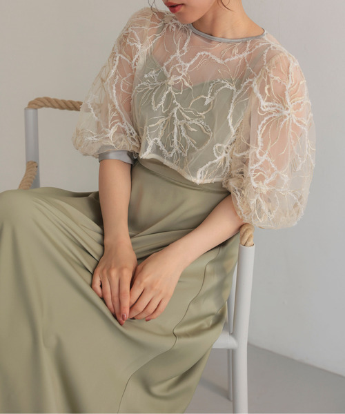 Chillfar（チルファー）の「配色ドレス（ドレス・レディース・マルチ/ベージュ系その他/ブルーグレー・MEDIUM/SMALL）」の21枚目の写真