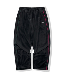 VELVET TRACK PANTS (BLACK)