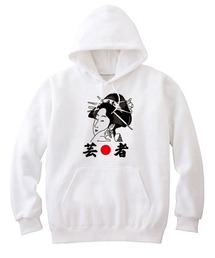 NIPOP(ニポップ) プルパーカー スウェット 裏毛 芸者 和 イラスト プリント インバウンド お土産 トップス メンズ ユニセックス