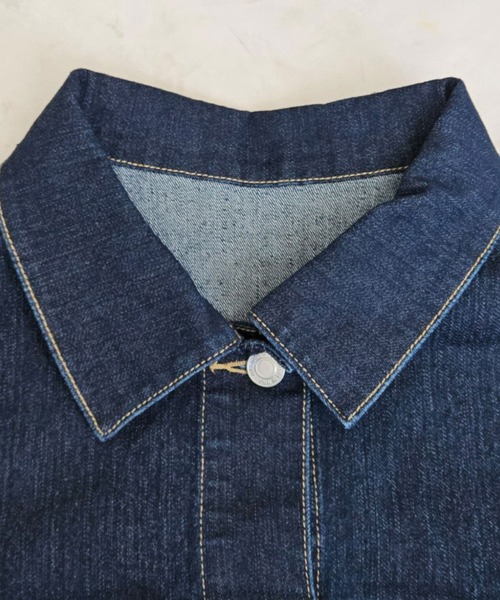 SELECT LEVERY(セレクトリベリー)の「リサイクルデニム ルーズデニムジャケット(デニムジャケット・レディース・オフホワイト/ブルー/ワンウォッシュ・LARGE/MEDIUM)」の12枚目の写真
