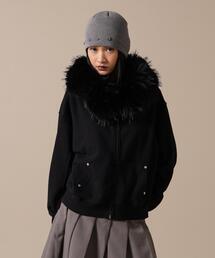 DankeSchon/ダンケシェーン/WOMEN FUR SWEAT HOODIE