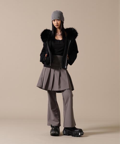DANKE SCHON(ダンケシェーン)の「DankeSchon/ダンケシェーン/WOMEN FUR SWEAT HOODIE(パーカー・レディース・グレー/ブラック・F)」の7枚目の写真