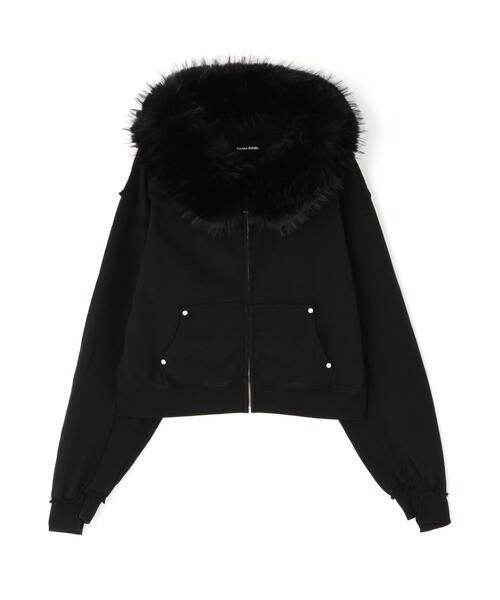 DANKE SCHON(ダンケシェーン)の「DankeSchon/ダンケシェーン/WOMEN FUR SWEAT HOODIE(パーカー・レディース・グレー/ブラック・F)」の8枚目の写真