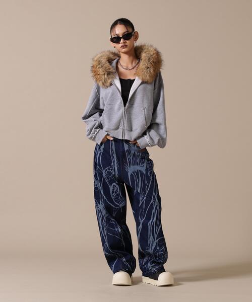 DANKE SCHON(ダンケシェーン)の「DankeSchon/ダンケシェーン/WOMEN FUR SWEAT HOODIE(パーカー・レディース・グレー/ブラック・F)」の12枚目の写真