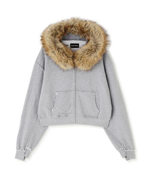 DANKE SCHON(ダンケシェーン)の「DankeSchon/ダンケシェーン/WOMEN FUR SWEAT HOODIE(パーカー・レディース・グレー/ブラック・F)」の13枚目の写真