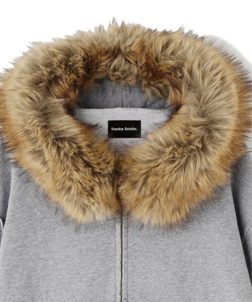 DANKE SCHON(ダンケシェーン)の「DankeSchon/ダンケシェーン/WOMEN FUR SWEAT HOODIE(パーカー・レディース・グレー/ブラック・F)」の15枚目の写真