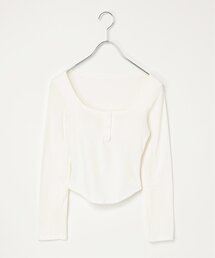 ヘンリーネックカップインTシャツ
