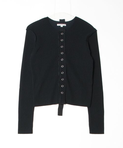 CONZ(コンズ)の「CRISP SNAP CARDIGAN(Tシャツ/カットソー・レディース・ブラック/グレー・FREE)」の1枚目の写真