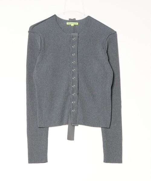 CONZ(コンズ)の「CRISP SNAP CARDIGAN(Tシャツ/カットソー・レディース・ブラック/グレー・FREE)」の6枚目の写真