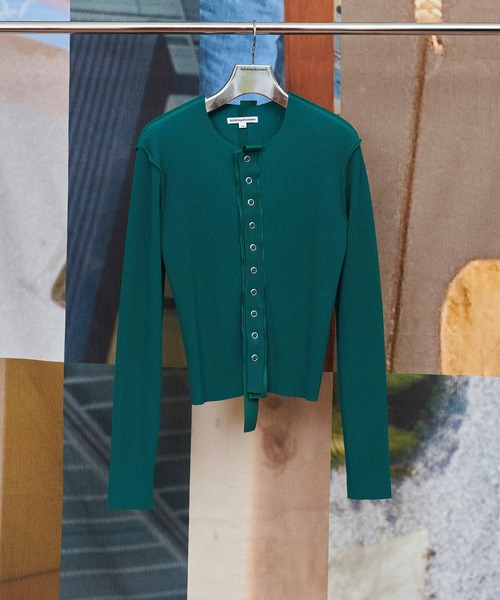 CONZ(コンズ)の「CRISP SNAP CARDIGAN(Tシャツ/カットソー・レディース・ブラック/グレー・FREE)」の7枚目の写真