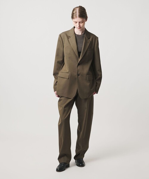 LOEFF(ロエフ)の「<LOEFF>ウールギャバジン 2ボタン ジャケット(テーラードジャケット・レディース・ダークグレー/モカ・1/0)」の14枚目の写真
