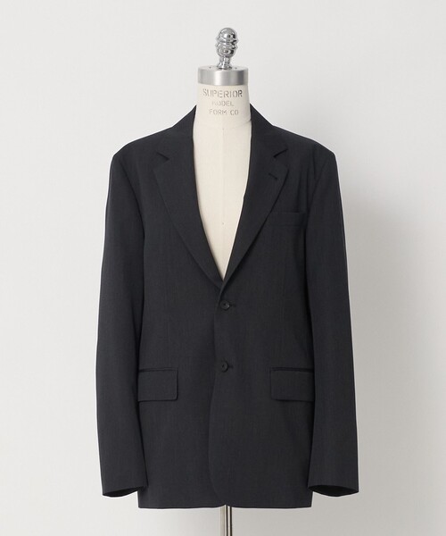 LOEFF(ロエフ)の「<LOEFF>ウールギャバジン 2ボタン ジャケット(テーラードジャケット・レディース・ダークグレー/モカ・1/0)」の7枚目の写真