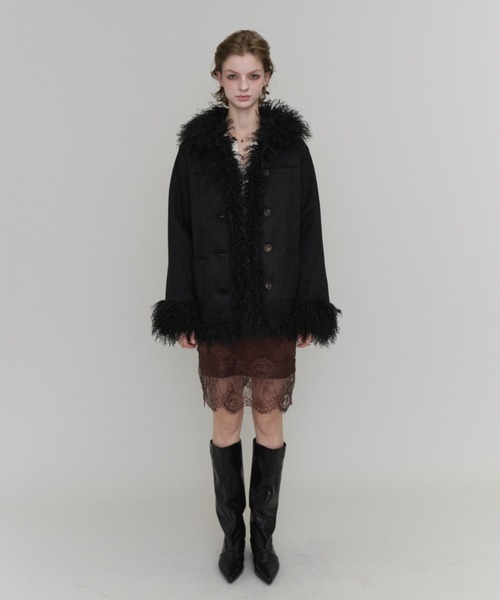 Rohwel(ローウェル)の「Suede Lace Skirt / スエードレーススカート(スカート・レディース・ブラウン/ブラック・FREE)」の11枚目の写真