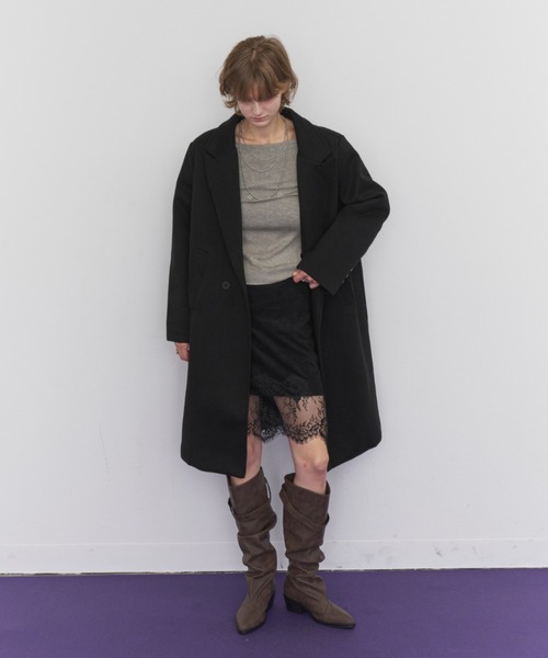 Rohwel(ローウェル)の「Suede Lace Skirt / スエードレーススカート(スカート・レディース・ブラウン/ブラック・FREE)」の20枚目の写真