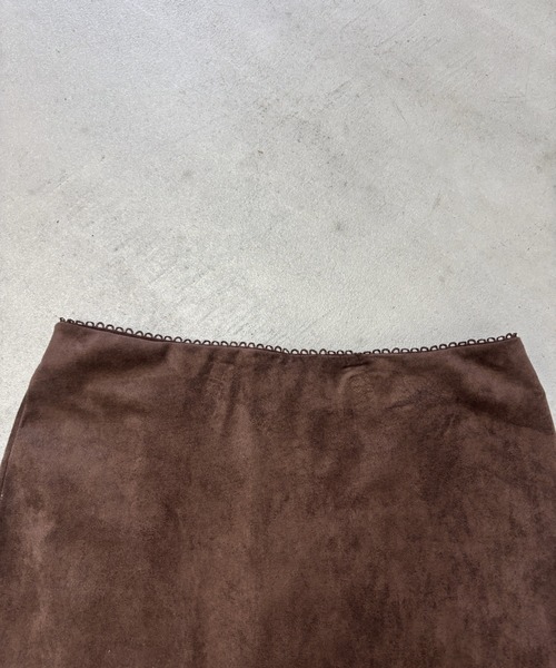 Rohwel(ローウェル)の「Suede Lace Skirt / スエードレーススカート(スカート・レディース・ブラウン/ブラック・FREE)」の16枚目の写真