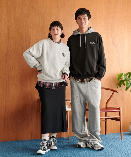 POWER TO THE PEOPLE(パワートゥーザピープル)の「アーチロゴトラ刺繍スウェット(スウェット・メンズ・ブラック・L/M/LL)」の3枚目の写真