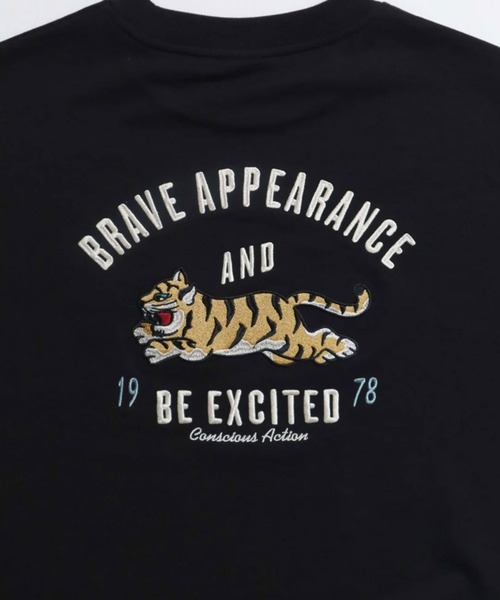 POWER TO THE PEOPLE(パワートゥーザピープル)の「アーチロゴトラ刺繍スウェット(スウェット・メンズ・ブラック・L/M/LL)」の5枚目の写真