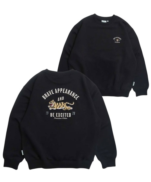 POWER TO THE PEOPLE(パワートゥーザピープル)の「アーチロゴトラ刺繍スウェット(スウェット・メンズ・ブラック・L/M/LL)」の4枚目の写真