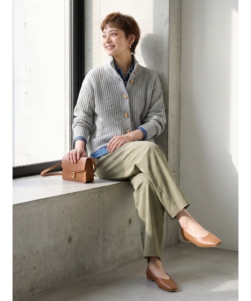 Sew loop(ソーループ)の「トグルボタンハイネックリブニットカーディガン(カーディガン/ボレロ・レディース・グレー/ブラック/キャメル・FREE)」の21枚目の写真