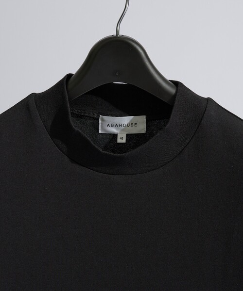 ABAHOUSE(アバハウス)の「【快適速乾】ALL SEASON COTTON モックネック長袖Tシャツ(Tシャツ/カットソー・メンズ・ホワイト/ブラック/グレイッシュベージュ/グレイッシュブルー・44/46/48)」の5枚目の写真