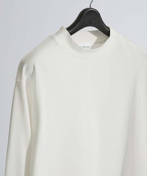 ABAHOUSE(アバハウス)の「【快適速乾】ALL SEASON COTTON モックネック長袖Tシャツ(Tシャツ/カットソー・メンズ・ホワイト/ブラック/グレイッシュベージュ/グレイッシュブルー・44/46/48)」の11枚目の写真