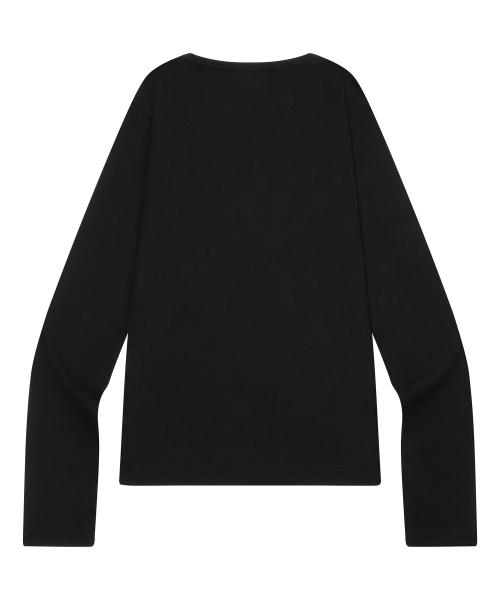 MUCENT(ムセント)の「レルボル ジブリ ハート ロングスリーブTシャツ (2カラー)(Tシャツ/カットソー・レディース・ホワイト/ブラック・FREE)」の3枚目の写真