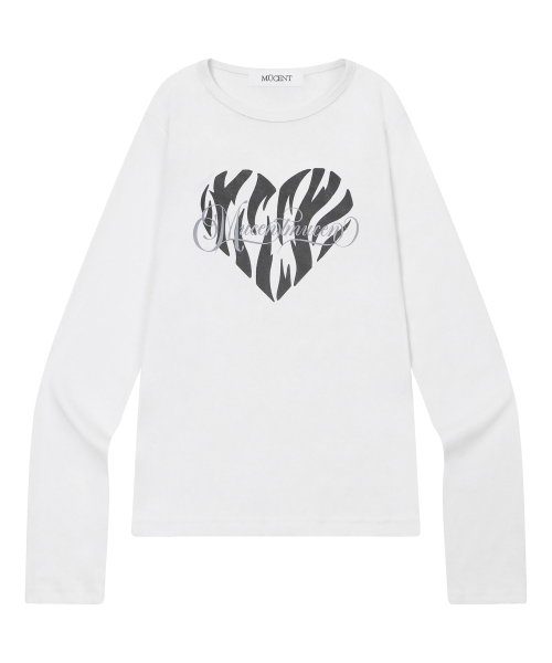 MUCENT(ムセント)の「レルボル ジブリ ハート ロングスリーブTシャツ (2カラー)(Tシャツ/カットソー・レディース・ホワイト/ブラック・FREE)」の6枚目の写真