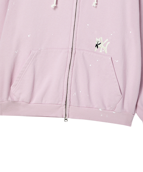 Beyond Closet（-）の「ILP ハンドペインテッドジップアップフードパーカー ピンク（パーカー・メンズ・その他・MEDIUM/LARGE）」の6枚目の写真