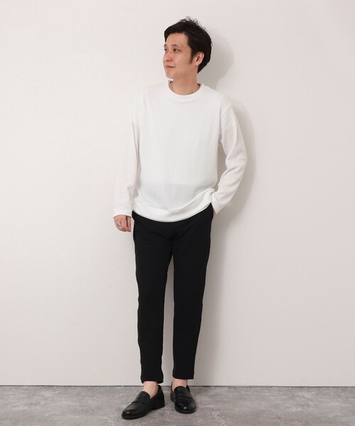 NOLLEY'S LIGHT(ノーリーズライト)の「TCワッフルフェイクレイヤードロンT(Tシャツ/カットソー・メンズ・チャコールグレー/ネイビー/グレイッシュベージュ/ホワイト・L/M)」の5枚目の写真