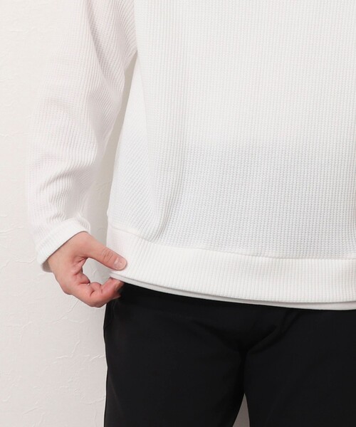 NOLLEY'S LIGHT(ノーリーズライト)の「TCワッフルフェイクレイヤードロンT(Tシャツ/カットソー・メンズ・チャコールグレー/ネイビー/グレイッシュベージュ/ホワイト・L/M)」の8枚目の写真
