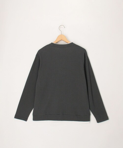 NOLLEY'S LIGHT(ノーリーズライト)の「TCワッフルフェイクレイヤードロンT(Tシャツ/カットソー・メンズ・チャコールグレー/ネイビー/グレイッシュベージュ/ホワイト・L/M)」の16枚目の写真